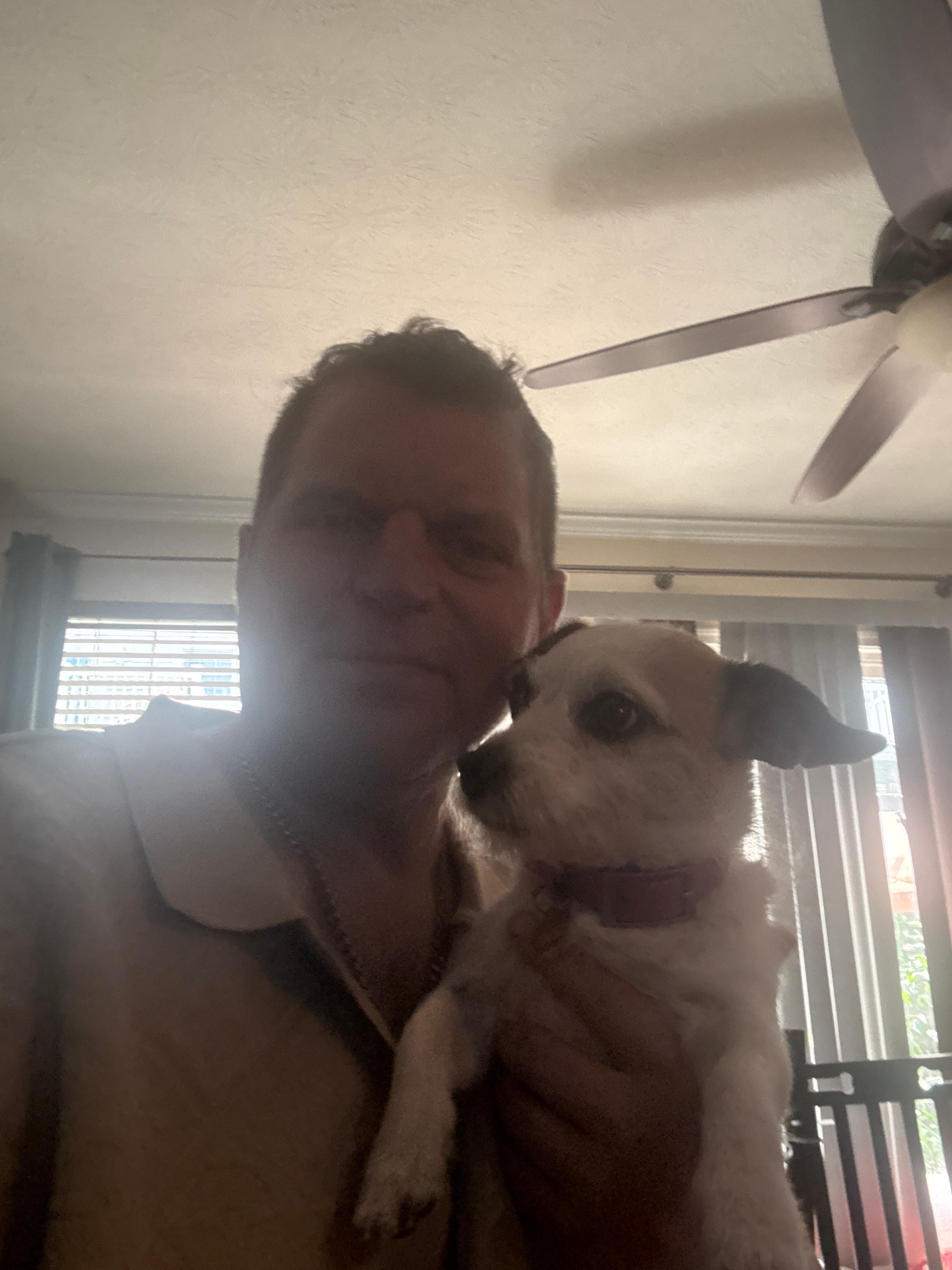 Aaron with his dog